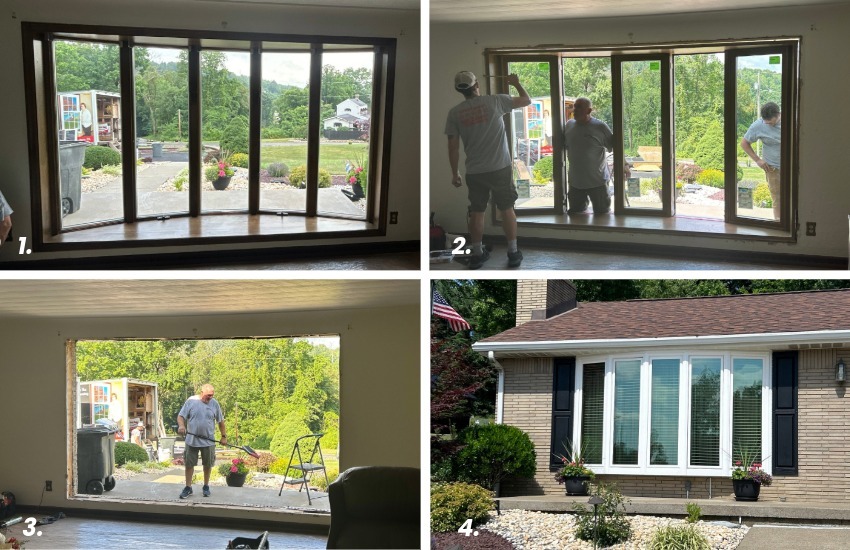 replacing a bow window