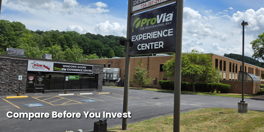 Exterior view of the ProVia Experience Center at Energy Swing's Design Center in Monroeville, PA