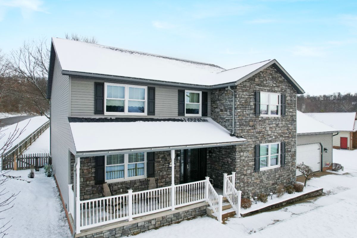 White ProVia Aeris double hung windows with colonial contoured internal grids