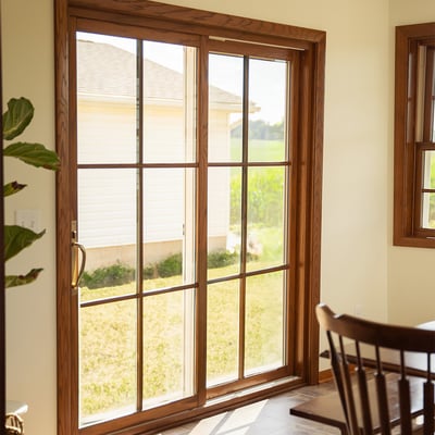 Vinyl Exterior with Real Stained Wood Interior Image