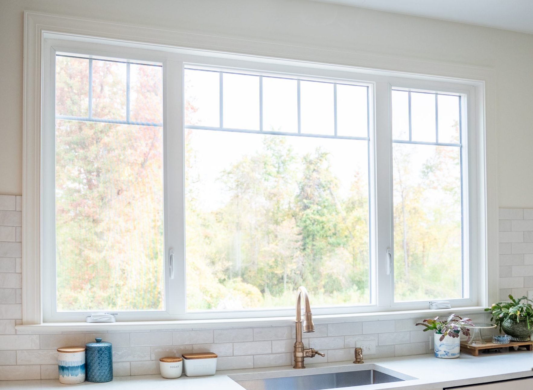 White ProVia Aspect casement and fixed casement windows