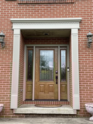 Glass in Entry Door with Two Decorative Sidelites Image