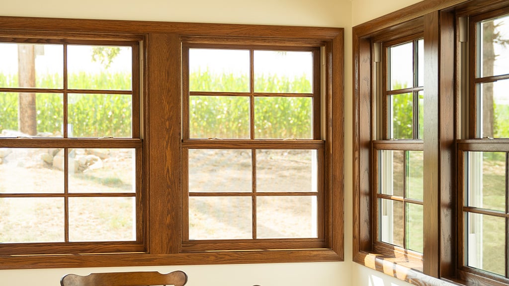 Vinyl Exterior with Real Stained Wood Interior Image