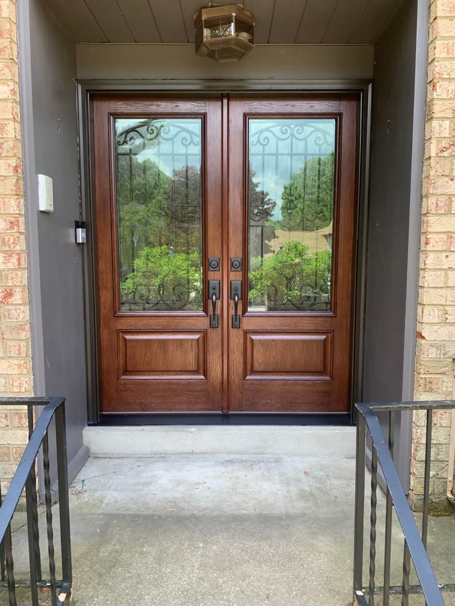 Energy Swing Windows installation on Double Entry Door in Greensburg, PA