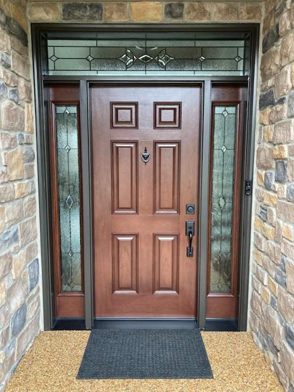 ProVia Signet entry door with sidelights and transom installed by Energy Swing in Coraopolis, PA
