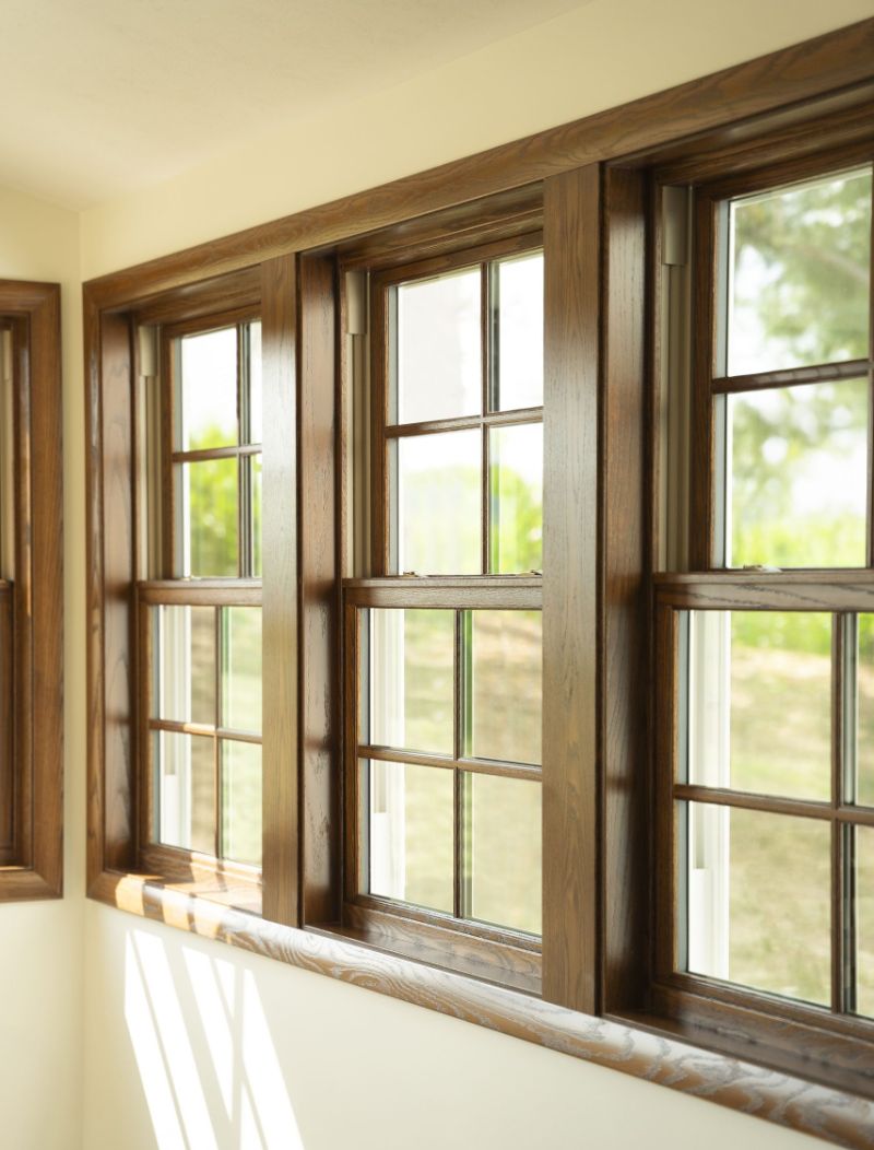 ProVia Aeris windows with a real wood interior