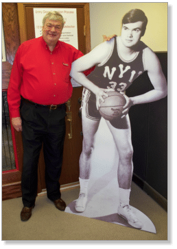 steve rennekamp with cardboard cutoff of himself